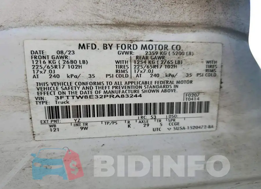 3FTTW8E32PRA83244 Photo# 12