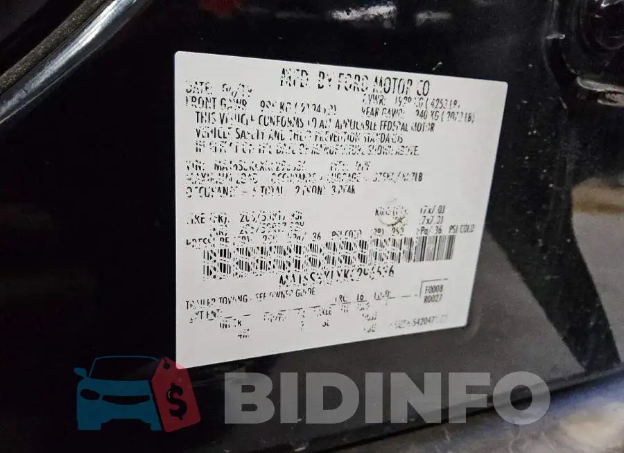 MAJ6S3KLXKC296536 Photo# 13