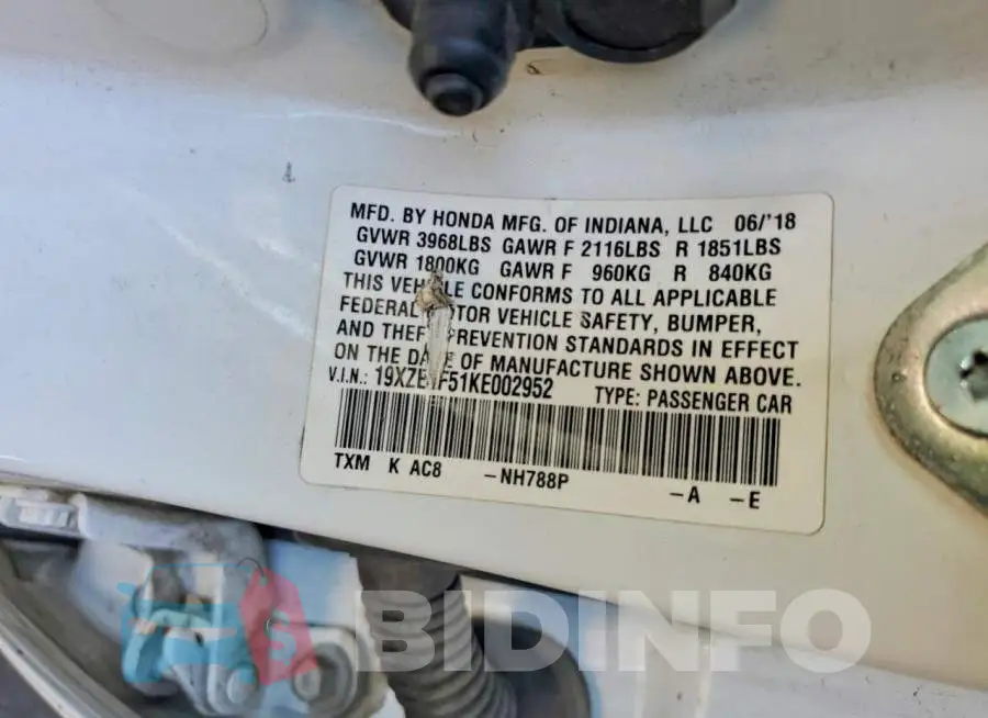 19XZE4F51KE002952 Photo# 12