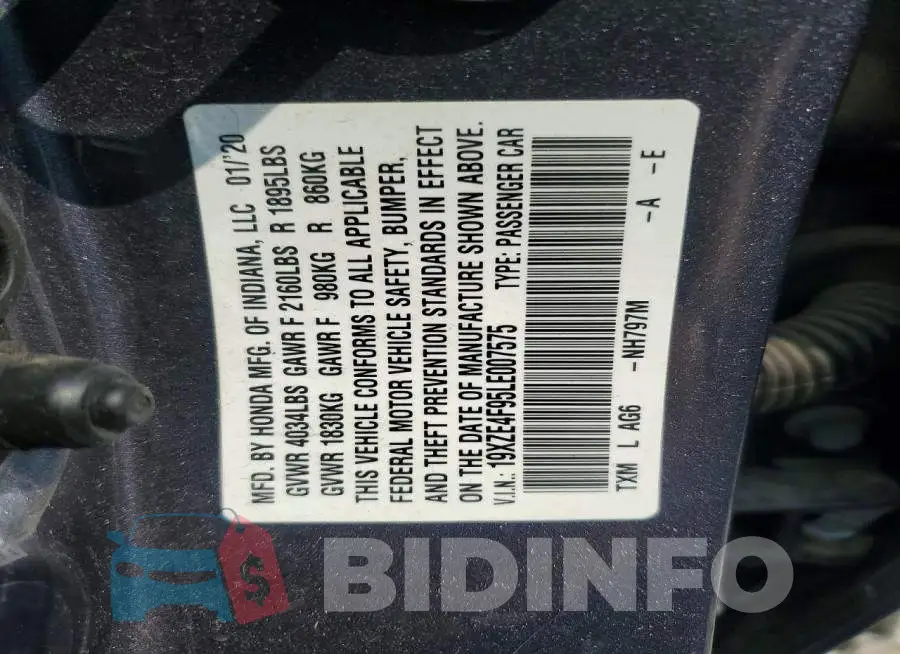 19XZE4F95LE007575 Photo# 13