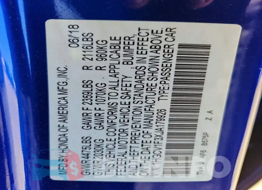 1HGCV1F3XJA179926 Photo# 12
