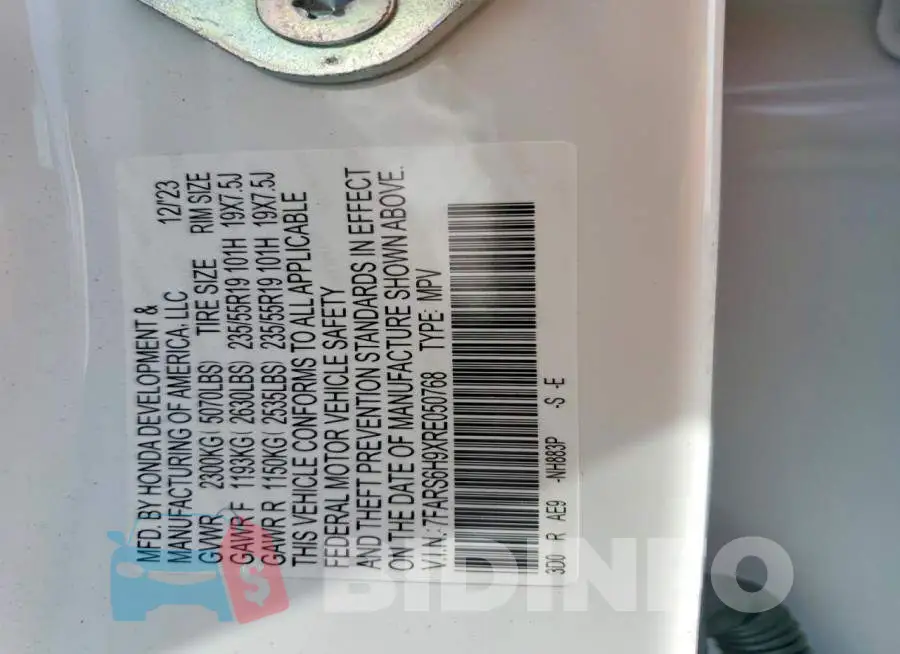 7FARS6H9XRE050768 Photo# 13