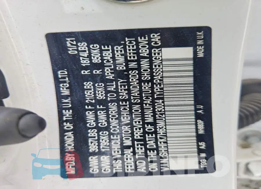 SHHFK7H63MU213004 Photo# 12