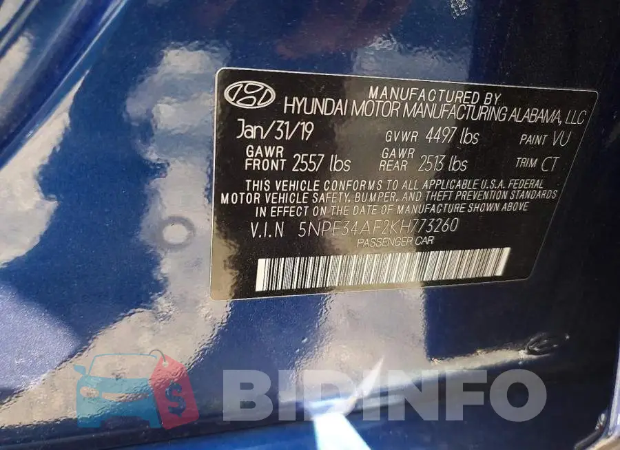 5NPE34AF2KH773260 Photo# 12