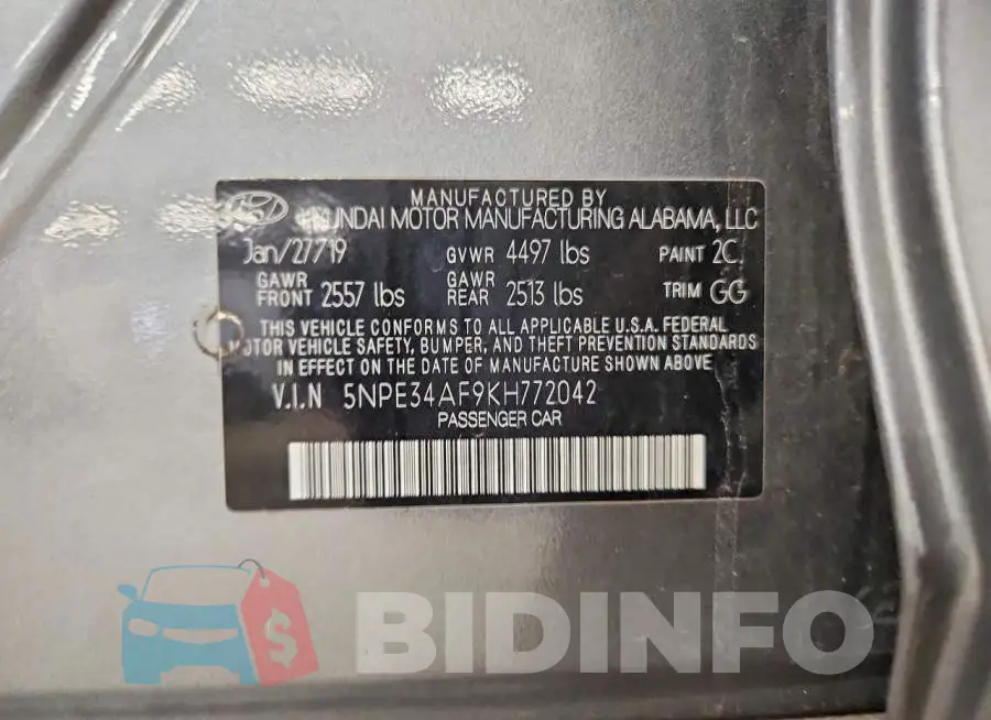 5NPE34AF9KH772042 Photo# 12