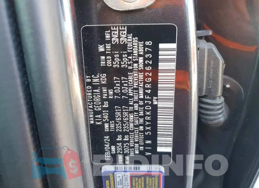 5XYRKDJF4RG262378 Photo# 13