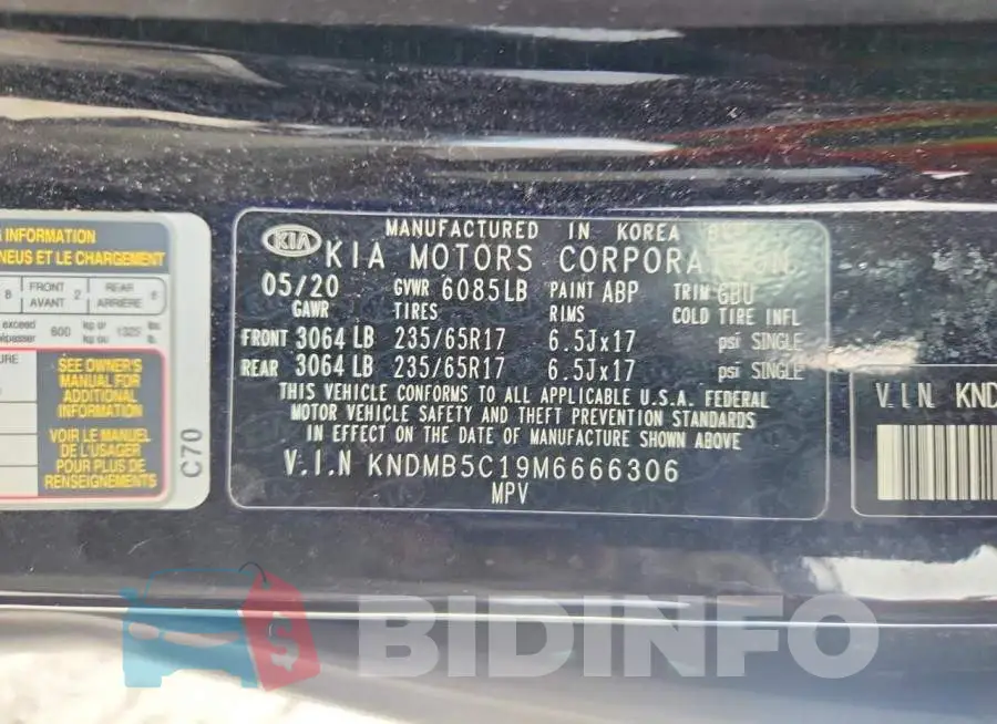 KNDMB5C19M6666306 Photo# 13