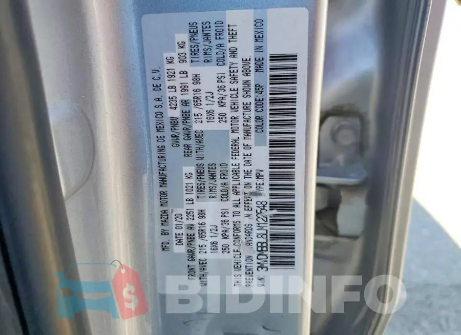3MVDMBBL8LM122548 Photo# 13