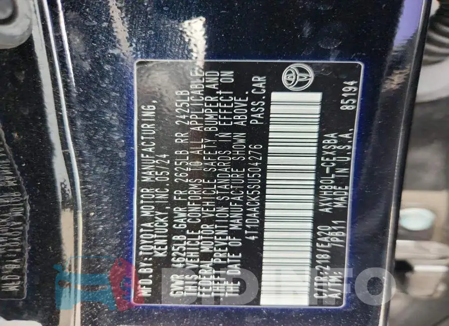 4T1DAACK5SU504276 Photo# 12