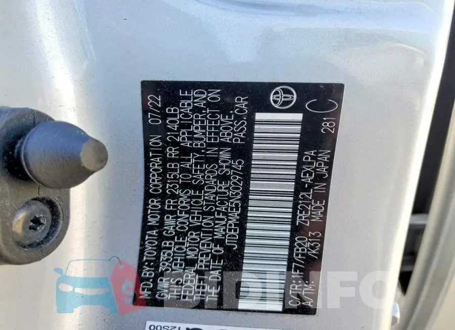 JTDEPMAE5N3029745 Photo# 12