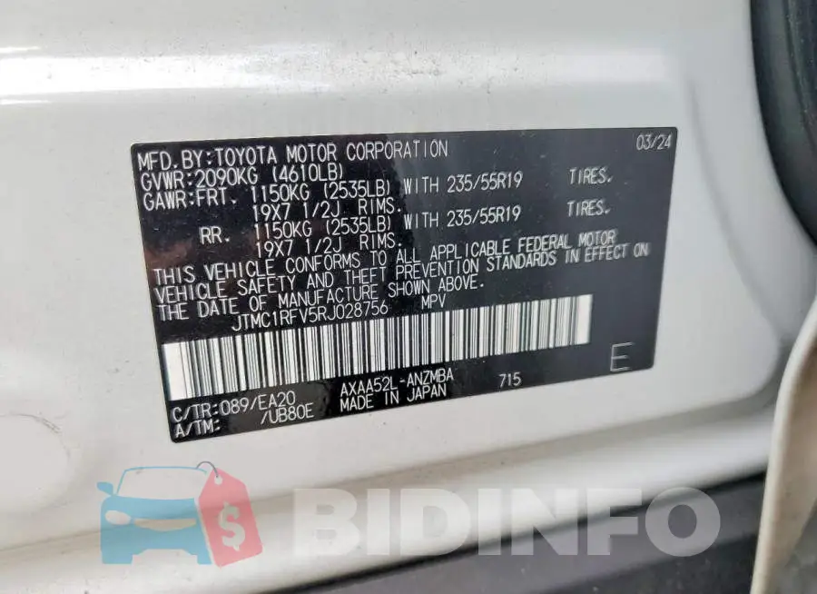 JTMC1RFV5RJ028756 Photo# 13