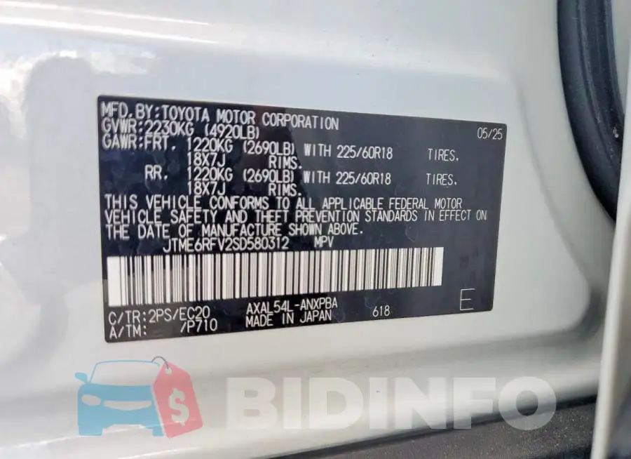 JTME6RFV2SD580312 Photo# 12