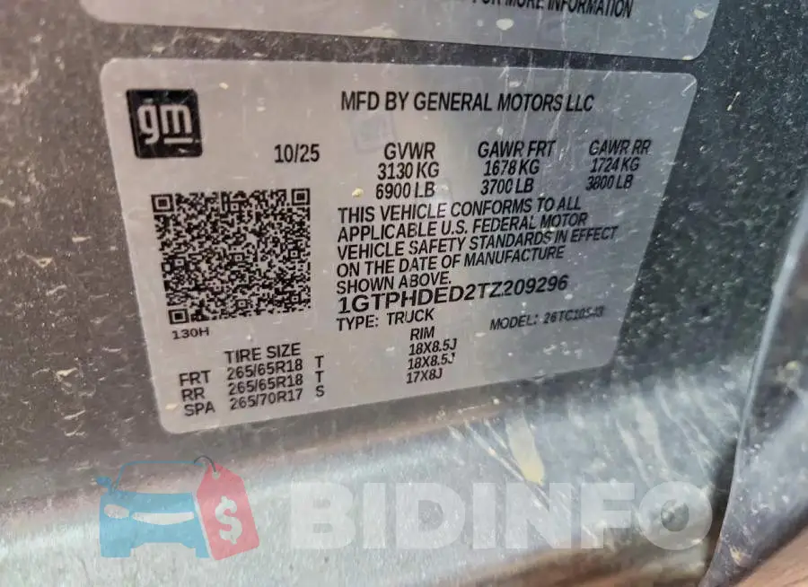 1GTPHDED2TZ209296 Photo# 12