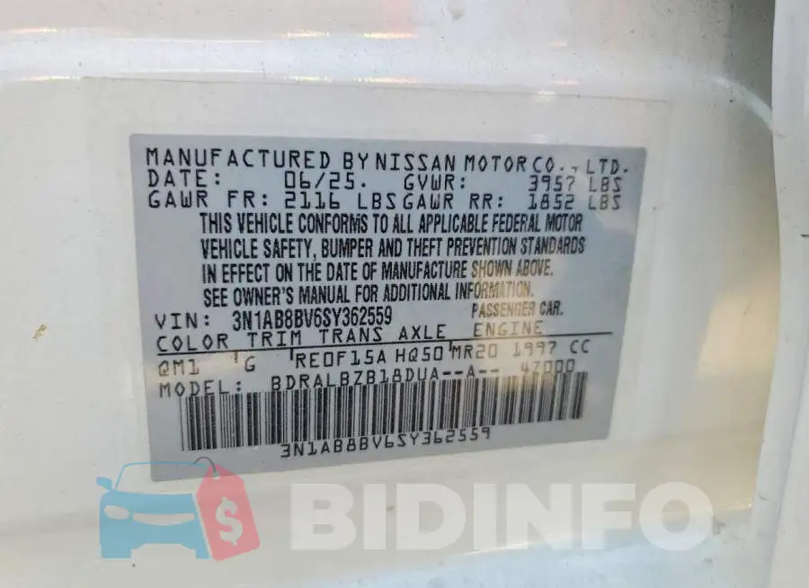 3N1AB8BV6SY362559 Photo# 12