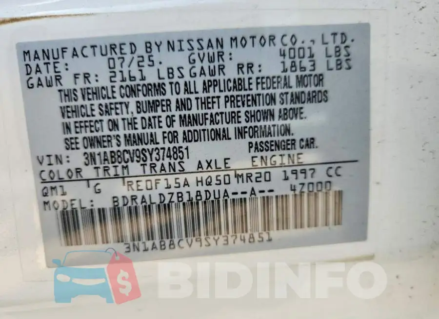 3N1AB8CV9SY374851 Photo# 12