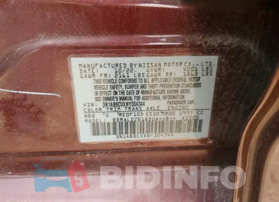 3N1AB8CVXNY304344 Photo# 13