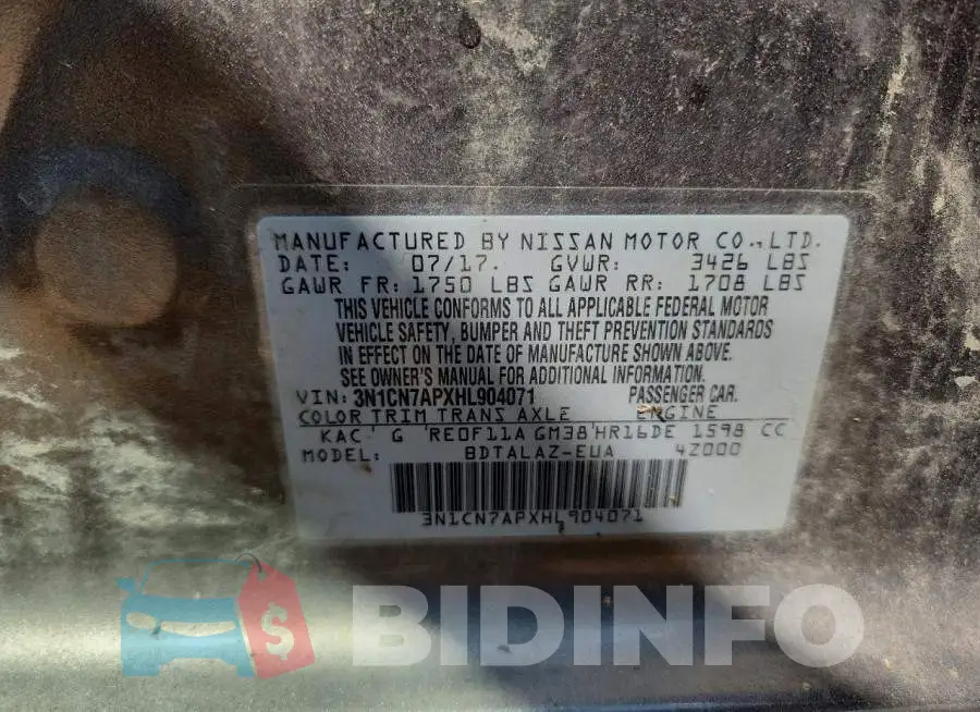 3N1CN7APXHL904071 Photo# 13