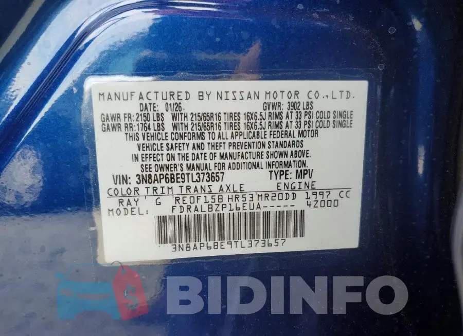 3N8AP6BE9TL373657 Photo# 14
