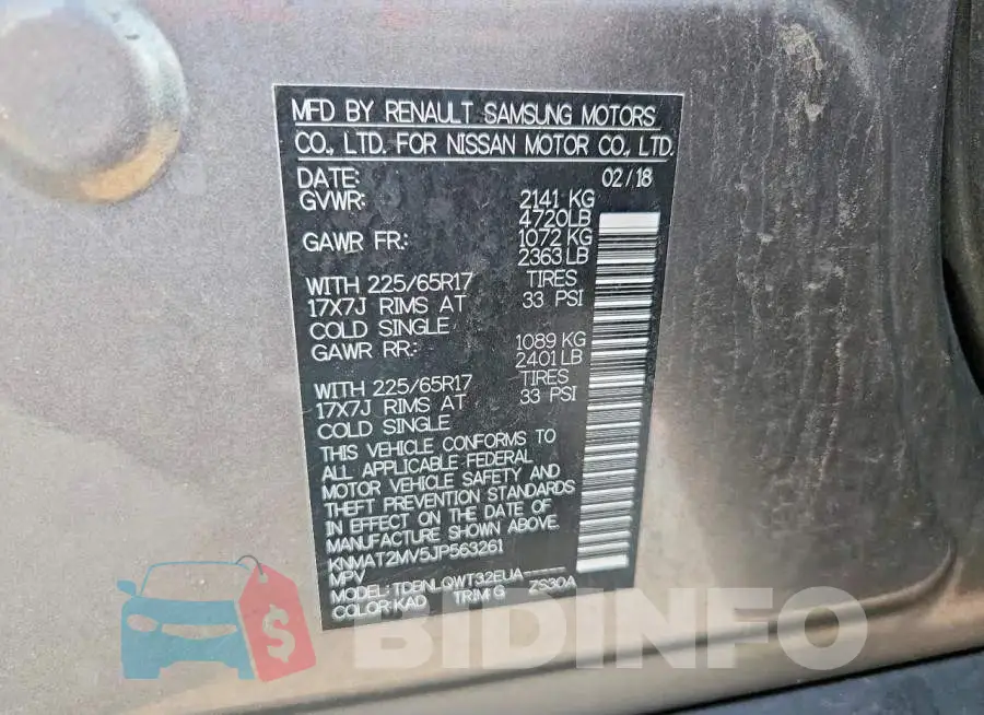 KNMAT2MV5JP563261 Photo# 13