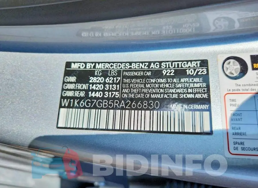W1K6G7GB5RA266830 Photo# 12