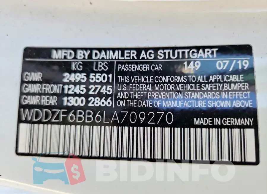 WDDZF6BB6LA709270 Photo# 13