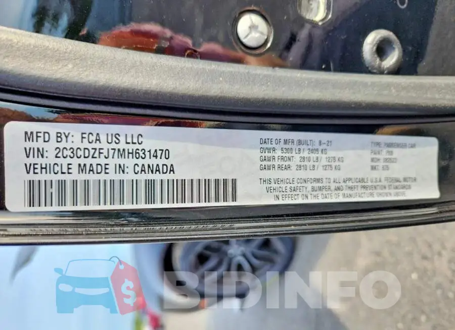2C3CDZFJ7MH631470 Photo# 12