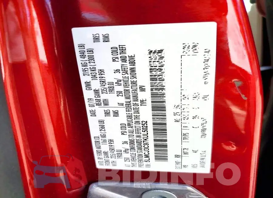 5LMCJ3C97KUL50252 Photo# 12