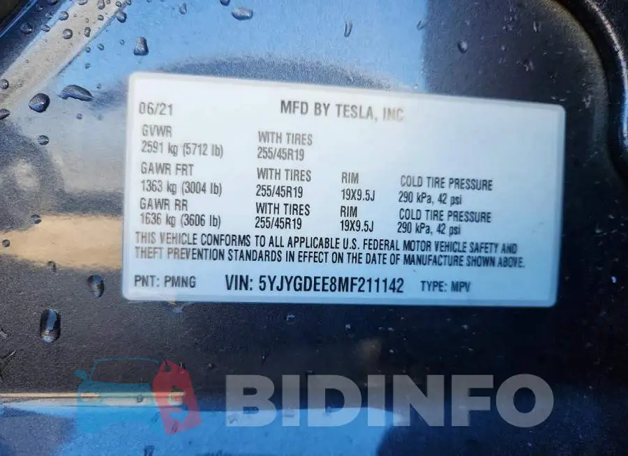 5YJYGDEE8MF211142 Photo# 12