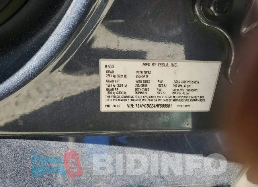 7SAYGDEE4NF509501 Photo# 13