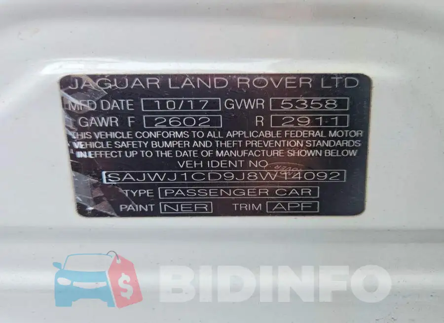 SAJWJ1CD9J8W14092 Photo# 12