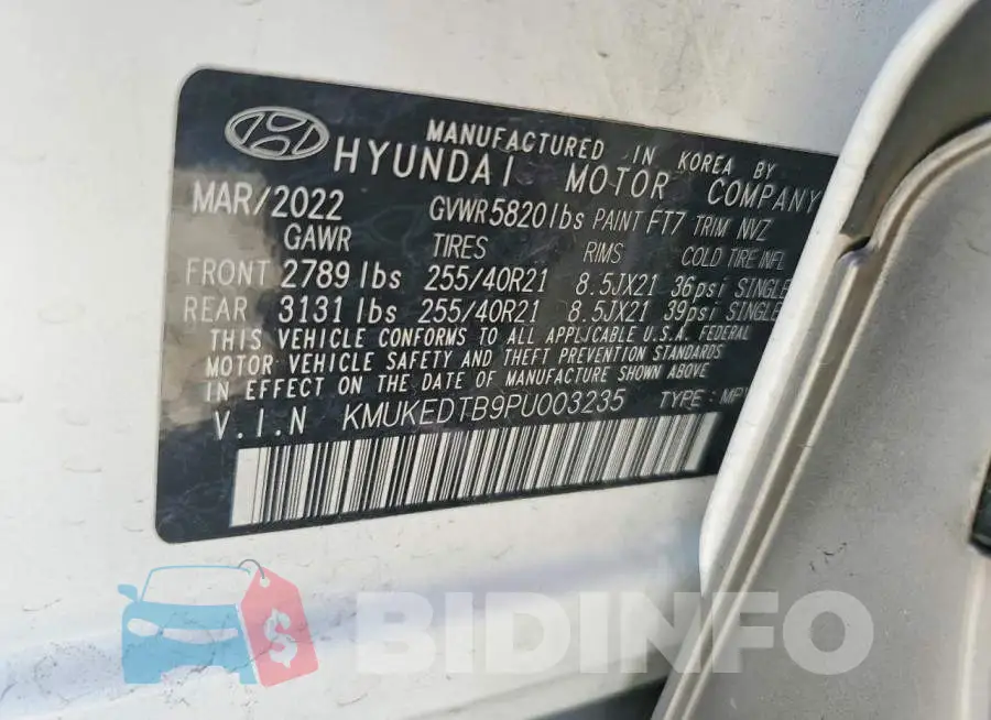 KMUKEDTB9PU003235 Photo# 14