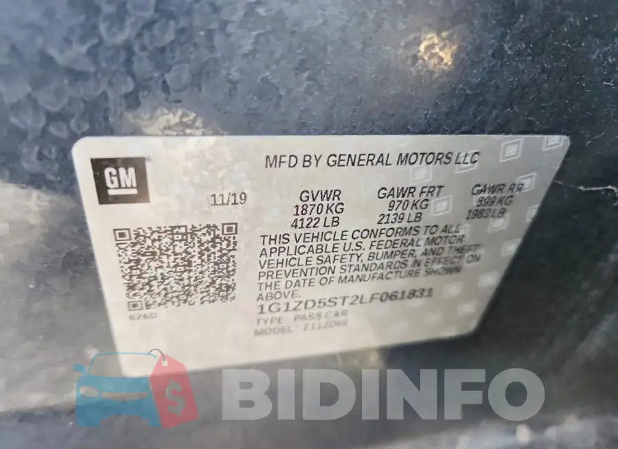 1G1ZD5ST2LF061831 Photo# 12