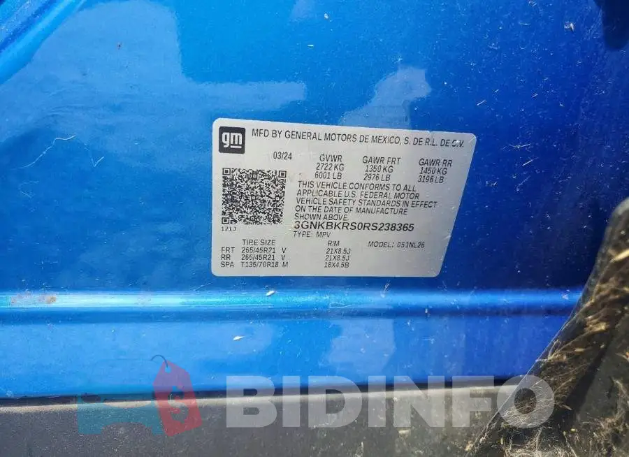 3GNKBKRS0RS238365 Photo# 13