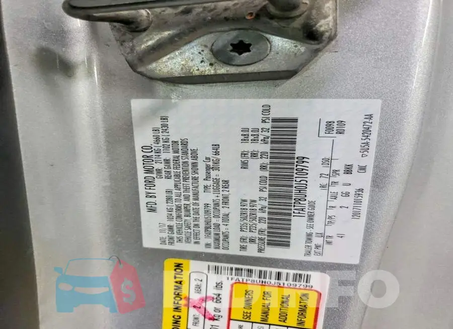 1FATP8UH0J5109799 Photo# 12