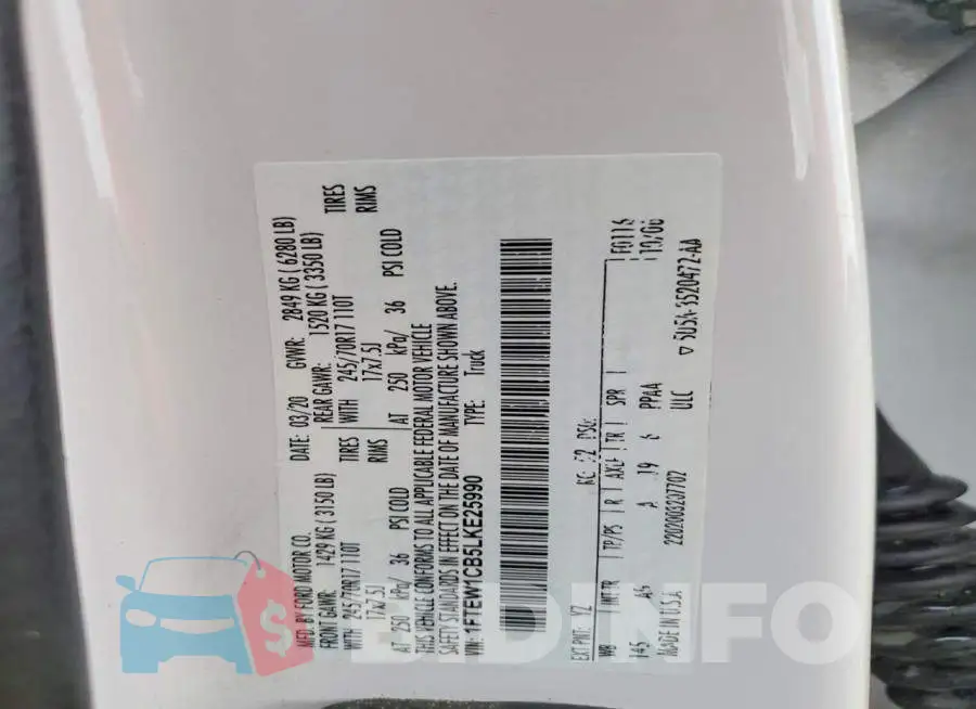 1FTEW1CB5LKE25990 Photo# 12