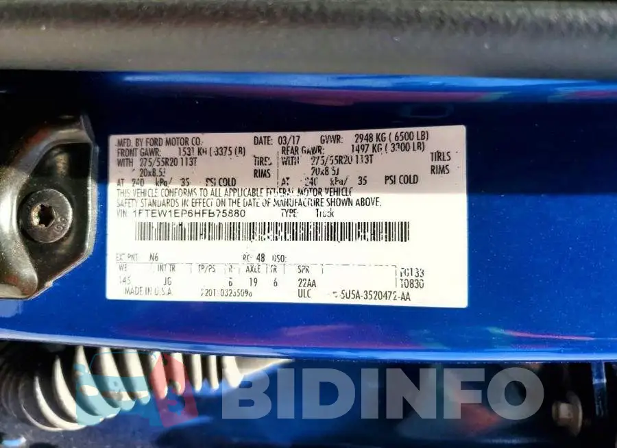 1FTEW1EP6HFB75880 Photo# 13