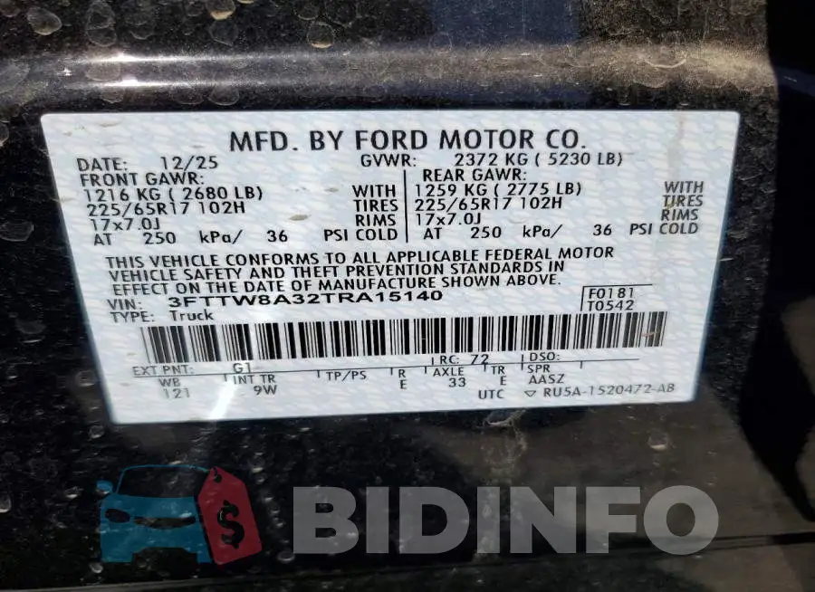 3FTTW8A32TRA15140 Photo# 12