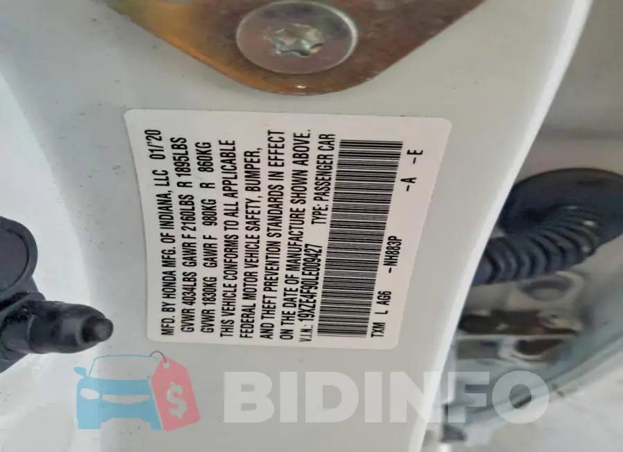 19XZE4F90LE009427 Photo# 13