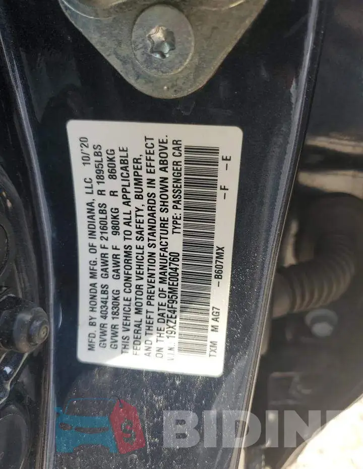 19XZE4F95ME004760 Photo# 12