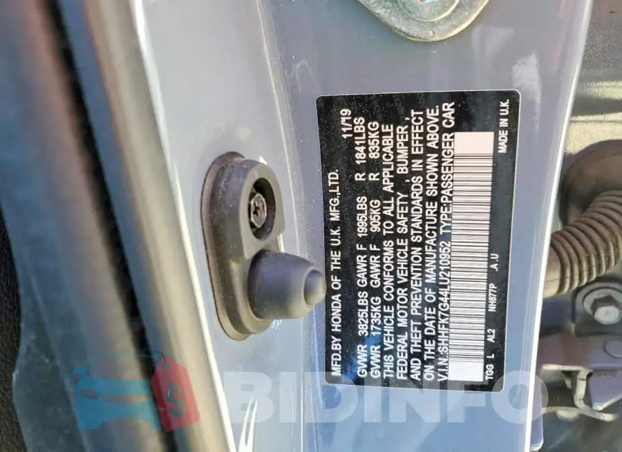 SHHFK7G44LU210952 Photo# 13