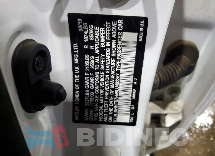 SHHFK7H49LU402267 Photo# 12