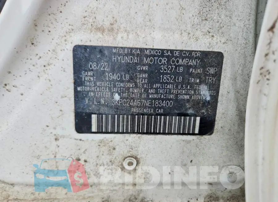 3KPC24A67NE183400 Photo# 12