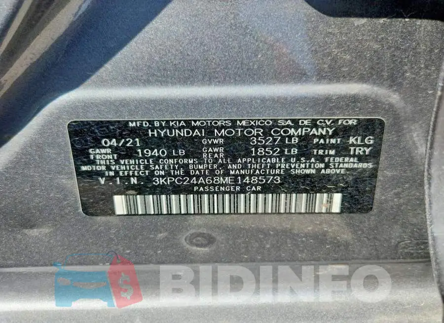 3KPC24A68ME148573 Photo# 12