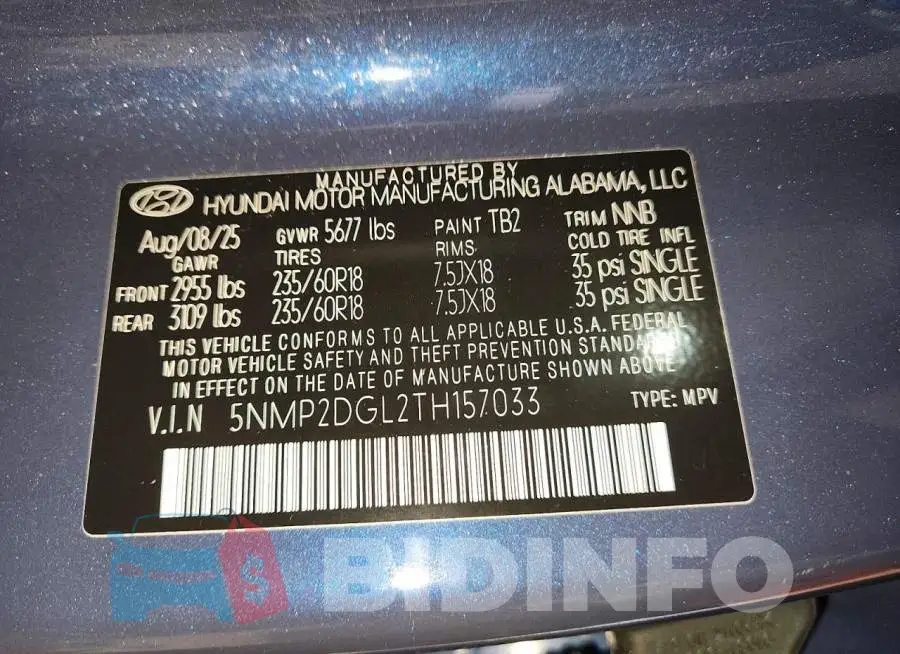 5NMP2DGL2TH157033 Photo# 13