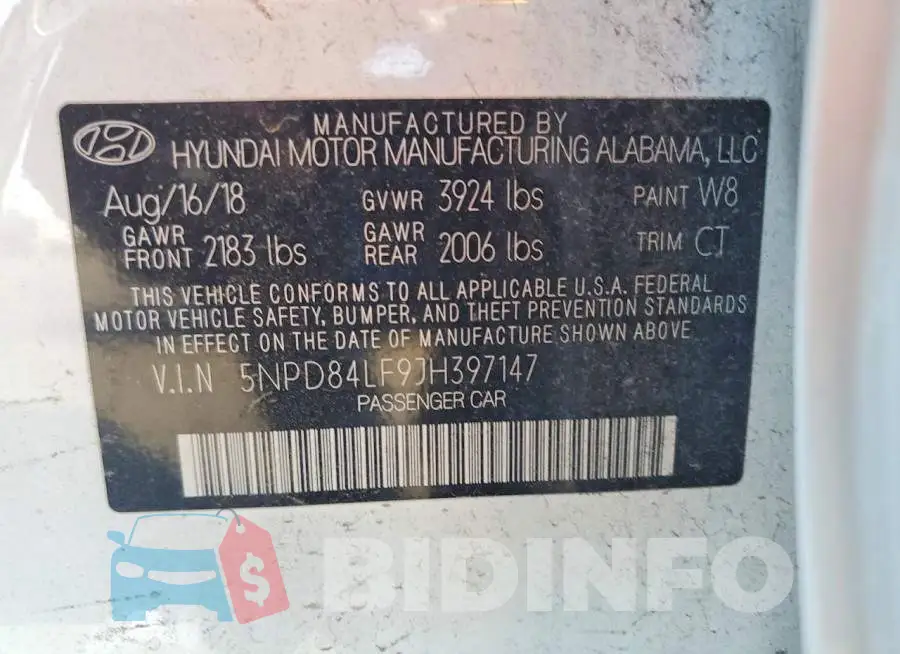 5NPD84LF9JH397147 Photo# 12
