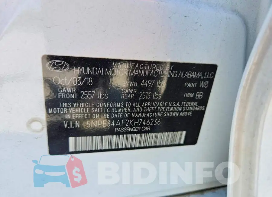 5NPE34AF2KH746236 Photo# 12