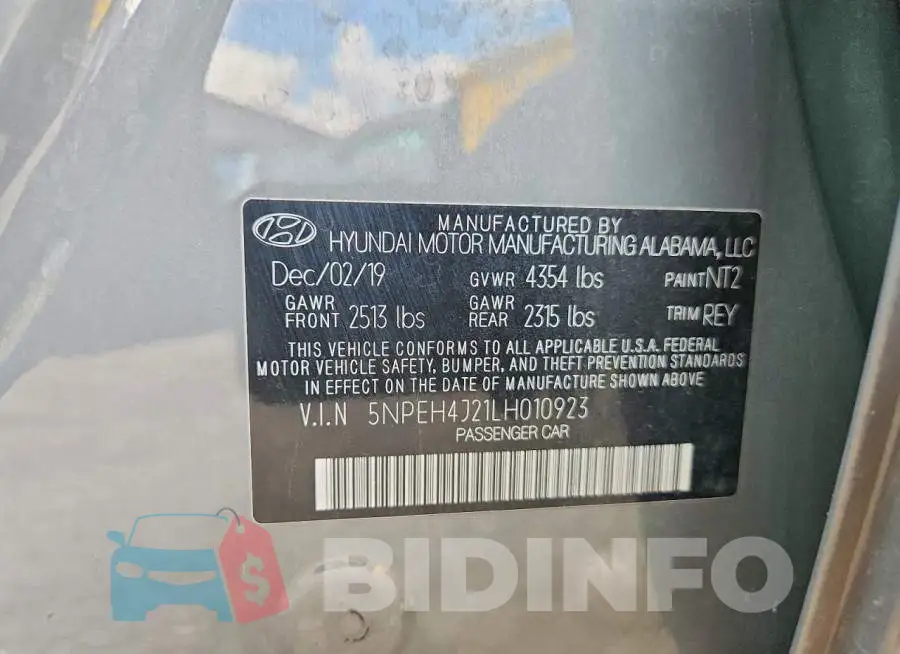 5NPEH4J21LH010923 Photo# 12