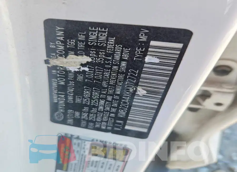 KM8J2CA4XKU072722 Photo# 14