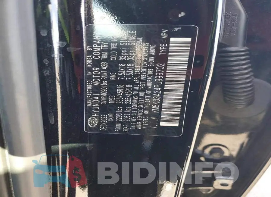 KM8K33A34PU999702 Photo# 14