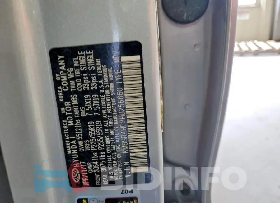KM8SR4HF3HU256860 Photo# 14